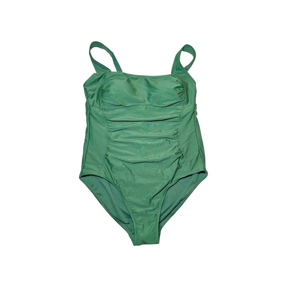 ⭐D1 Shade & Shore Scrunch Front One Piece Swimsuit Green - Size 16